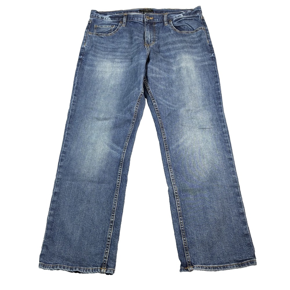 Banana Republic Athletic Fit Jeans Men's 36x29 Mid Rise Med Wash Denim Whiskered